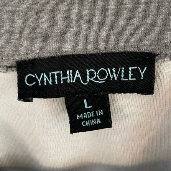 Cynthia Rowley Gray Twist Front Crewneck Sweatshirt Top, Size L - Picture 4 of 5